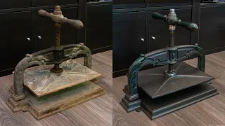 Restoration of an old rusty book press