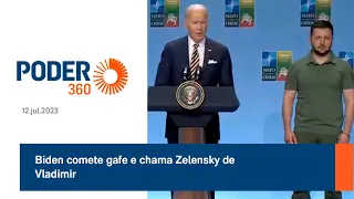 Biden comete gafe e chama Zelensky de Vladimir