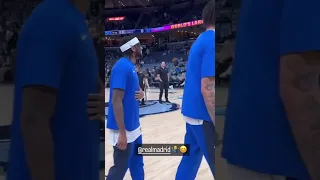 This trickshot from Luka Doncic in pregame warmups yesterday was WILD 🤯