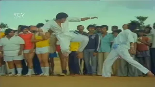 Arjun Sarja and Charan Raj Super Fight In College Sports Competition | Aasha Kannada Movie Scene