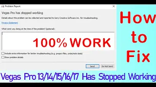 How to Fix "Vegas pro 13/14/15/16 has stopped working" | Opening problem in Vegas pro 13/14/15/16