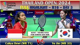 KOMANG AYU CAHYA DEWI VS SIM YU JIN ~ R16 THAILAND OPEN 2024 DAY 3. FISIK KOMANG KIAN BAIK