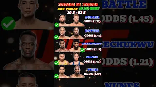 TUIVASA VS TYBURA UFC FIGHT NIGHT PREDICTION & PARLEY 8.33 ODDS.