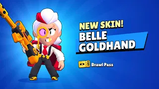 Brawl Stars BELLE GOLDHAND Unlocked Brawl Pass All tiers,pin pack.....