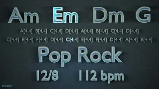 Backing Track in A Minor - Am Em Dm G - Pop Rock - 12/8 - 112 bpm