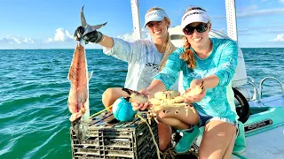 Grossest Trap Ever! Stone Crab Season is here! Fire Torch Crab Bites - Catch and Cook