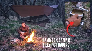 Early Spring Hammock Camp | Billy Pot Oven with the Firebox Nano and Trangia | Bushcraft Gear