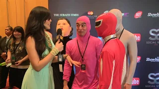 Pink Guy at The Social Star Awards 2013