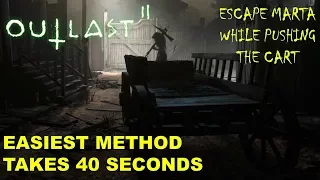 How to escape Marta while pushing the cart (Easiest Method) - Outlast 2