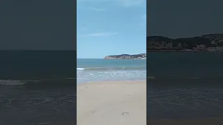 São Martinho do Porto ventando / São Martinho beach on windy day