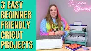 3 easy beginner Cricut projects adhesive vinyl cardstock and print then cut