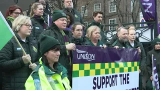 UK ambulance workers on strike ‘for our patients’ | AFP