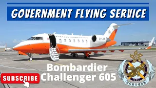 Government Flying Service Bombardier Challenger 605 landing in Hong Kong