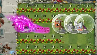 PvZ 2 Challenge - 100 Plants Max Level Vs Team Hamster Ball Zombies x70000 HP