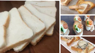 5 IDEAS - what I do with BREAD for toasting - Quick snacks for parties and buffets in 5 minutes!