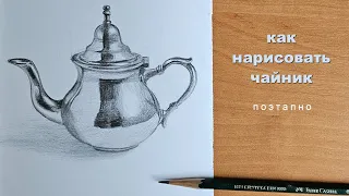 как научиться рисовать чайник урок рисования
