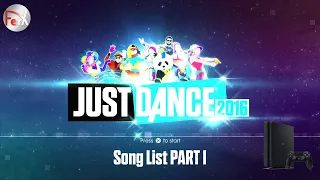 Just Dance 2016 Gold Edition - Song List [PS4] [PART I]