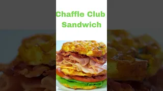 Chaffle Club Sandwich🥪 #shorts #keto