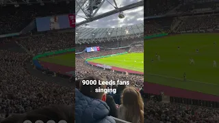 9000 Leeds fans at West Ham. Marching on Together