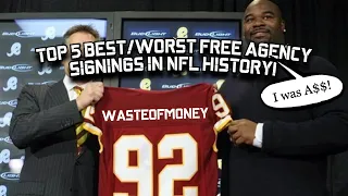 Top 5 WORST Free Agency Signings in NFL History(Best Too)