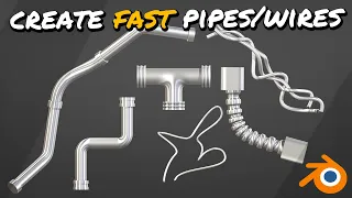 How to create FAST Pipes/Wires in Blender 4.0