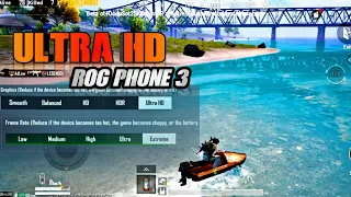 ULTRA HD Graphics PUBG MOBILE Test on ASUS ROG PHONE 3 / 2021 NEW