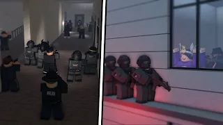 Criminals take over a VIP HOTEL - SWAT RAPPEL | Liberty County Roleplay (Roblox)