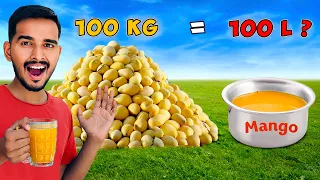Can I get 100 litter juice from 100 kg Mango 🥭..?
