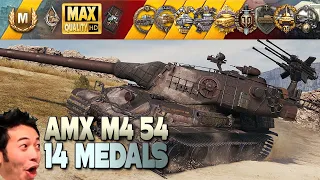 AMX M4 54: Rare 14 medals game - World of Tanks