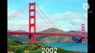 golden  Gate at different years 1959-2016