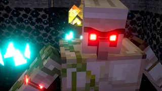 Iron Golem Vs Warden Animation - Minecraft Animation  Iron Golem Life