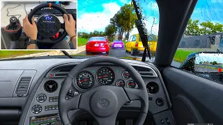 Toyota Supra POV Gameplay in Traffic - Assetto Corsa Gameplay with NEW cammus C5 Steering Wheel