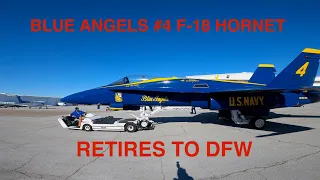 Blue Angels Legacy Hornet lands in Dallas