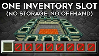 Is It Possible to Beat Minecraft With Only ONE Inventory Slot?