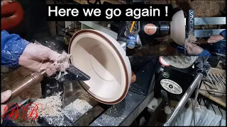 Take two Woodturning a colour shift resin bowl