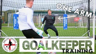 The one armed goalies! Mic'd up Goalkeeper Training session with the England Amputee Football team