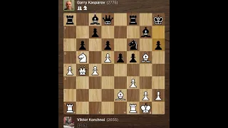 Viktor Korchnoi vs Garry Kasparov • World Cup, Barcelona - Spain, 1989