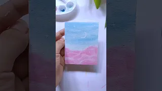 cotton candy clouds painting/beautiful sky painting #viral#viralshorts #sparkle #skypainting