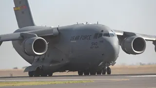 USAF Boeing C17A Globemaster III Short Field Landing Avalon Airshow 2019