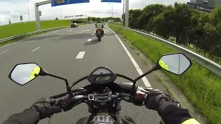 Motorexamen AVD: Bliksemschicht zijstraatje!