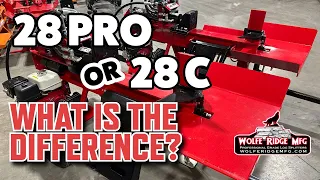 Wolfe Ridge 28 Pro & 28C Compact Commercial Log Splitter Feature Comparison