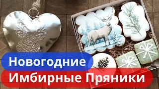 Новогодние Имбирные Пряники [Набор "Неси меня, Олень!" 15х15 см] Cookies by Jane