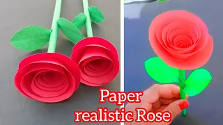 DIY - Rose Flower From Paper ? How To Make | Paper Rose | Paper Flower
