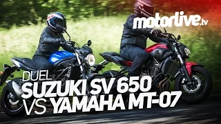 DUEL I Suzuki SV 650 2016 vs Yamaha MT-07- Duel de générations