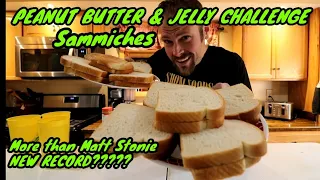 Peanut Butter & Jelly WORLD RECORD Challenge (1-Minute)MAN VS FOOD