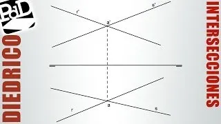 Intersecciones entre rectas en Sistema Diédrico.