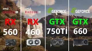 RX 560 vs RX 460 vs GTX 750 Ti vs GTX 660 Test in 7 Games