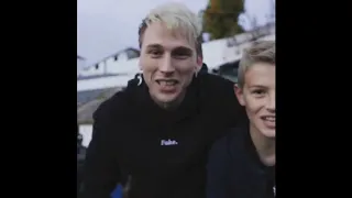 Machine Gun Kelly with young fans