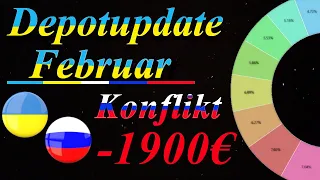 Aktien Depotupdate Februar (2/12) Gazprom 1400€ verloren? Ukraine-Russland Konflikt, Börsencrash? 📉❗