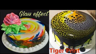 Glass effect cake and Tiger print cake Live Cake decorating class | Live cake decoration class